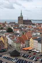 View from the Marienkirche to the old town with the St. Nikolai church