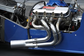 Nitro fuel engine of a race car