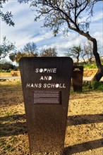 Memorial plaque for Sophie and Hans Scholl and the White Rose