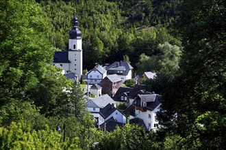 View of village with church