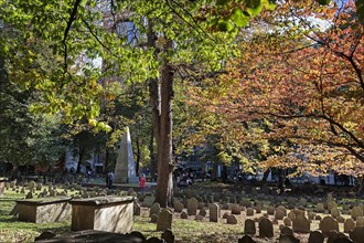 Grave Rows and Obelisk in Autumn