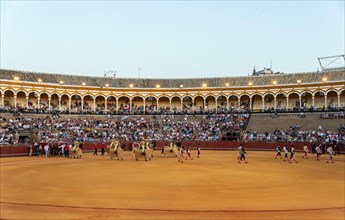 Entry of the toreros into the arena