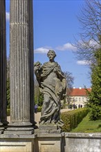Column and statue