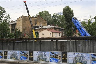 New construction project after demolition of old buildings in Vice-Admiral Azarova Street