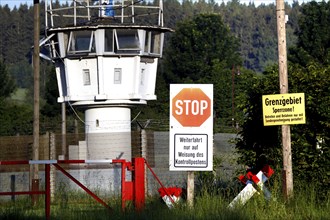 Warning signs at inner-German border