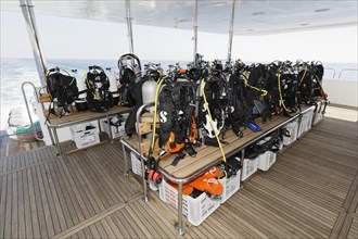 Diving Platform on Main Deck with Diving Equipment