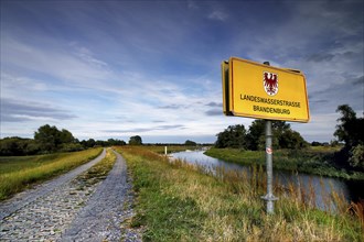 Brandenburg state waterway sign