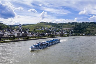 Cruise ship on the Rhine at St.Goar