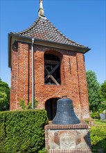 Freestanding bell tower of the dike church in Carolinensiel