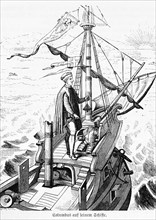 Christopher Columbus on his ship