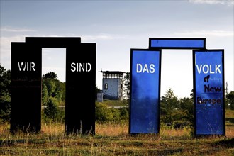 German Unity Sculpture Park at the former border crossing at Henneberg-Eussenhausen