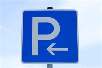 Traffic sign parking lot