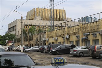 Rear view of the Musical Comedy Theatre and Spartak Sports Ground