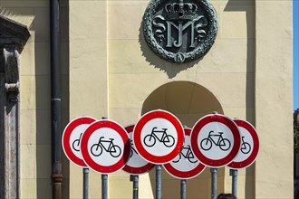 Bicycle prohibition signs