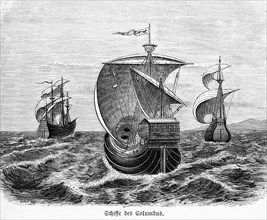 Ships of Christopher Columbus`fleet