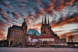 Sunset with red clouds