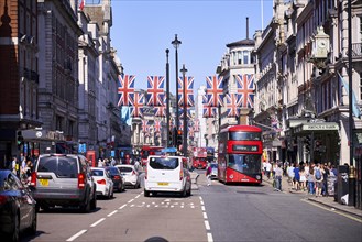 Union Jack flag over Piccadilly