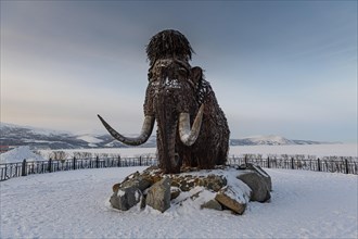 Mammoth monument in Nagaev Bay
