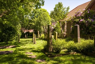 Jewish cemetery in the historic center of Dornum