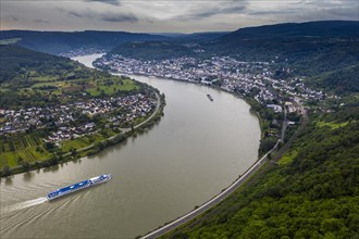 View from the Gedeonseck down to the Rhine at Boppard