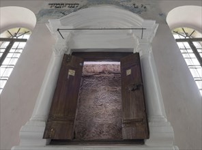 Open Torah cupboard in the synagogue