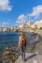 Young tourist by the sea