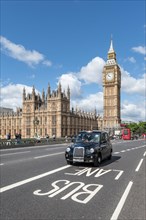 London Taxi on Westminster Bridge