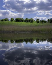 The bank of the Brda river near the village of Sapolno. Kashubia