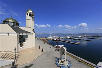 Odessa harbour with Saint Nicholas Church