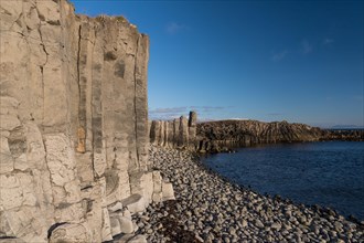 Rounded stones on the beach