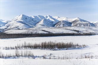 Snow covered Suntar-Khayata mountain Range