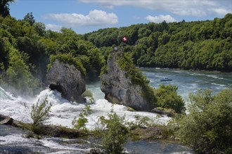 Rhine Falls with Shovel Rock and Tour Boat