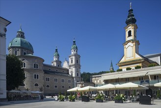 Residenzplatz with Salzburg Cathedral and St. Michael's Church