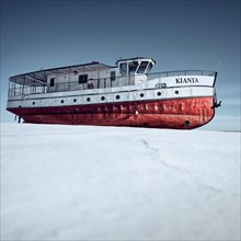 Ship on ice in Finland