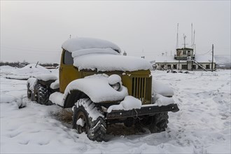 Abandoned truck in Tomtor one of the cold spots on earth