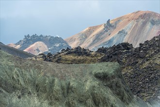 Burnisteinsalda and lava field Laugahraun