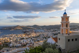 View from Ano Syros to houses of Ermoupoli