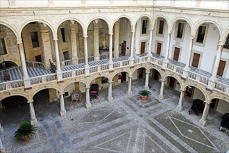 Courtyard of the Palazzo dei Normannni also Palazzo Reale