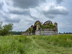 Former Doemitzer railway bridge on the Elbe in Kaltenhof