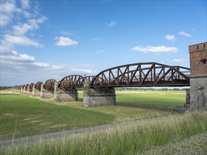 Former Doemitzer railway bridge on the Elbe in Kaltenhof