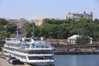 Port of Odessa with cruise ship Viking Sineus