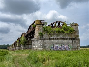 Former Doemitzer railway bridge on the Elbe in Kaltenhof