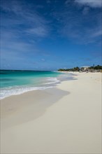 Turquoise waters and whites sand on the world class Shoal Bay East beach
