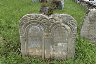 Gravestone for a double grave at a Jewish cemetery