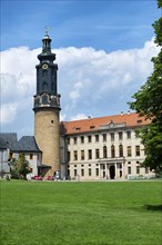 Weimar City Palace with Palace Tower and Bastille