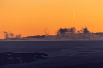 Moonrise over Langjoekull