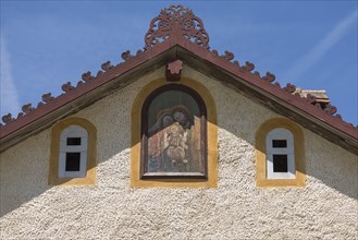 Image of a saint on a historical farmhouse
