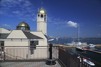Odessa harbour with Saint Nicholas Church