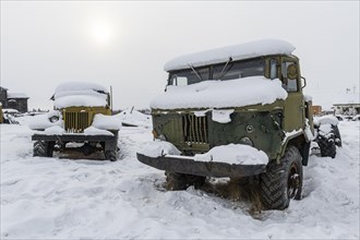 Abandoned truck in Tomtor one of the cold spots on earth