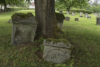 Gravestones at a Jewish cemetery